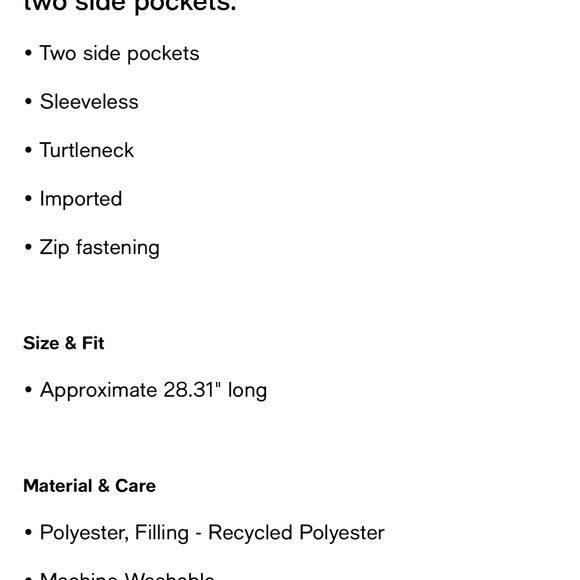 Zara Mango Funnel Neck Long Puffer Vest Small - Picture 7 of 12